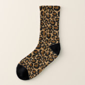 Trendige Imitat Glitzer Leopard Druckmuster Socken (Links - Außen)