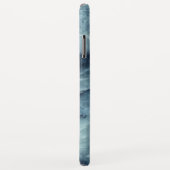 Trendige Imitat mit blauen Marmortönen Case-Mate iPhone Hülle (Hinten/Rechts)