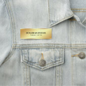 Trendige Imitate Gold Einfache moderne Template Re Namensschild (Beispiel)