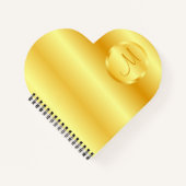 Trendige Imitate Gold Elegante Moderne Monogram Notizblock (Vorderseite)