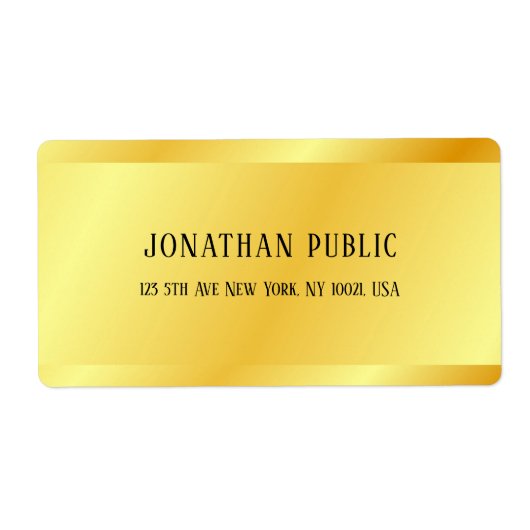 Trendige Imitate Gold Elegante Moderne Vorlage (Vorne)