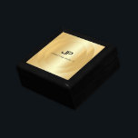 Trendige Imitate Gold elegante Monogram Vorlage Mo Erinnerungskiste<br><div class="desc">Trendy Imitate Gold Elegante Monogram Vorlage Moderne kleine Schmuck Geschenkboxen.</div>