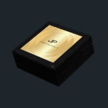 Trendige Imitate Gold elegante Monogram Vorlage Mo Erinnerungskiste<br><div class="desc">Trendy Imitate Gold Elegante Monogram Vorlage Moderne kleine Schmuck Geschenkboxen.</div>