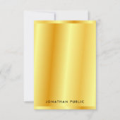 Trendige Imitate Gold Metallic Look Template nach Mitteilungskarte (Vorderseite)