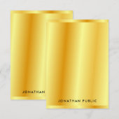 Trendige Imitate Gold Metallic Look Template nach Mitteilungskarte (Vorne/Hinten)