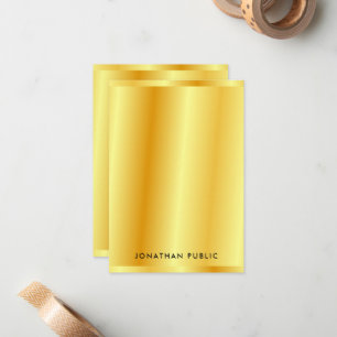 Trendige Imitate Gold Metallic Look Template nach  Mitteilungskarte