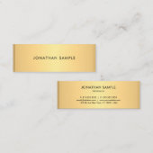 Trendige Imitate Gold Moderne einfache Vorlage Ele Mini Visitenkarte (Vorne/Hinten)
