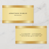 Trendige Imitate Gold Moderne einfache Vorlage Ele Visitenkarte (Vorne/Hinten)