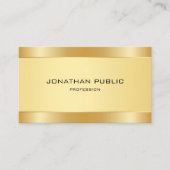 Trendige Imitate Gold Moderne einfache Vorlage Ele Visitenkarte (Vorderseite)