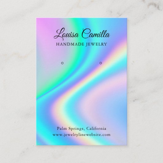 Trendige Imitate Holographic Ohrringe Display Card Visitenkarte (Vorderseite)