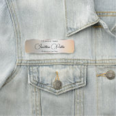 Trendige Imitate Silver Template Handgeschriebenes Namensschild (Beispiel)