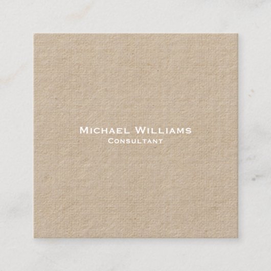 Trendige Karo Moderne Minimalistische Berufliche K Quadratische Visitenkarte (Vorderseite)