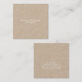 Trendige Karo Moderne Minimalistische Berufliche K Quadratische Visitenkarte (Vorne/Hinten)