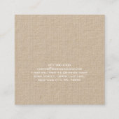 Trendige Karo Moderne Minimalistische Berufliche K Quadratische Visitenkarte (Rückseite)