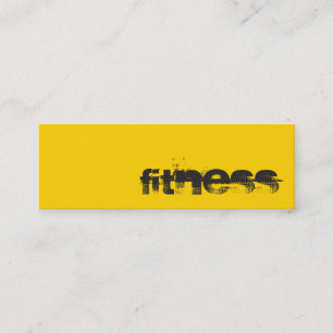 Trendige kreative gelbe Fitness-Sport-Visitenkarte Mini Visitenkarte