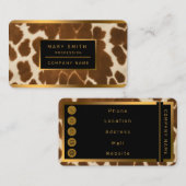 Trendige Kuh Imitate Leather Elegante Collection Visitenkarte (Vorne/Hinten)