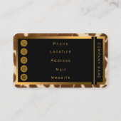 Trendige Kuh Imitate Leather Elegante Collection Visitenkarte (Rückseite)