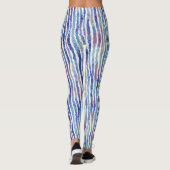 Trendige Künstlerische Streifen Wasserfarben Muste Leggings (Rückseite)