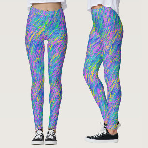 Trendige Kunstvolle Abstrakte Farbige Regenbogen-P Leggings