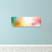 Trendige Kunstwerke Farbenfrohe Abstrakte Rosa Gel Leinwanddruck (Insitu (Holzboden))