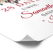 Trendige Kupfer-Boho-Herbst-Brautparty-Countdown Poster (Ecke)