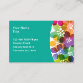 Trendige Ladys farbenfrohe persönliche Kontaktkart Visitenkarte (Vorderseite)