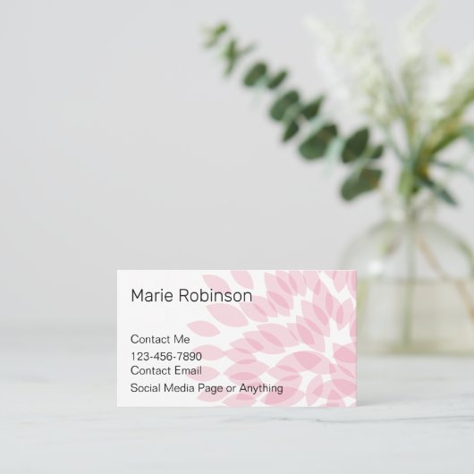 Trendige Ladys Personal Contact Business Cards Visitenkarte (Stehend Vorderseite)