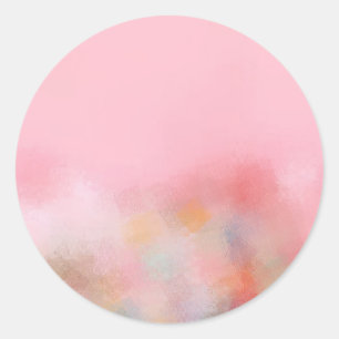 Trendige leere Vorlage Rosa Farbe Benutzerdefinier Runder Aufkleber