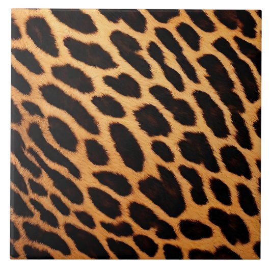 Trendige Leopard Cat Animal Print Collection Fliese (Vorderseite)