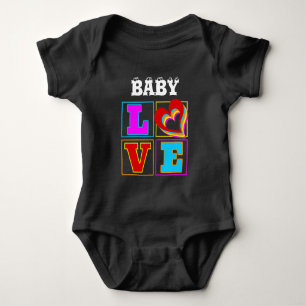 trendige Liebe farbenfrohes Baby liebenswert anpas Strampler