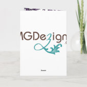 trendige lila blüh Business Dankeschön Karten (Rückseite)