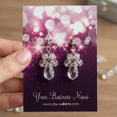 Trendige Lila Glitzer Sparkle Ohrkards
