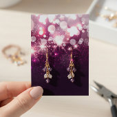 Trendige Lila Glitzer Sparkle Ohrkards