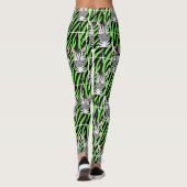 Trendige Limonen-Zebra-Muster-Leggings Leggings (Rückseite)