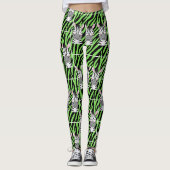 Trendige Limonen-Zebra-Muster-Leggings Leggings (Vorderseite)