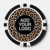 Trendige Luxus Weiße Leopard Elegante Kollektion Pokerchips (Vorderseite)