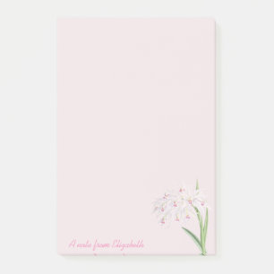 Trendige Mädchenblumen - Personalisiert Post-it Klebezettel