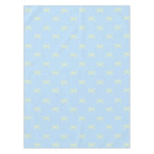 Trendige Mädchenhaft Blaue und Gelbe Schleifenmust Tischdecke (Vorderseite)