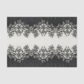 trendige, mädchenhafte Mode Vintag Schwarz-Weiß Seidenpapier (Vorderseite)