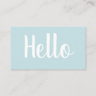 Trendige, minimalistische, pastellblaue Visitenkar Visitenkarte