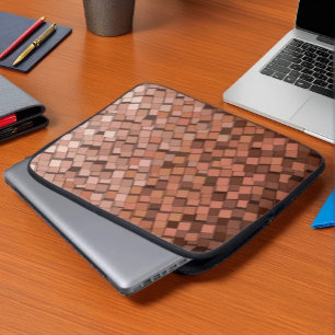 Trendige Mocha-Mousse-3D-Würfelmuster-Laptop-Hülle Laptopschutzhülle