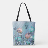 Trendige moderne abstrakte Blumen Tasche (Rückseite)
