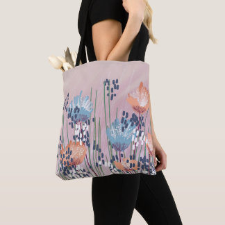 Trendige moderne abstrakte Blumenelemente Tasche