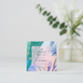 Trendige Moderne botanische Kunst Quadratische Visitenkarte (Stehend Vorderseite)