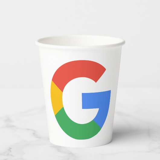 Trendige moderne Google-Review-QR-Code-Papierbeche Pappbecher (Rückseite)