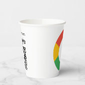Trendige moderne Google-Review-QR-Code-Papierbeche Pappbecher (Links)