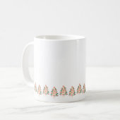 trendige, moderne, helle Farben festliche Weihnach Kaffeetasse (Vorderseite Links)