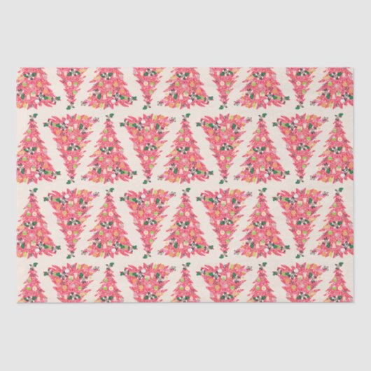 trendige, moderne, helle Farben festliche Weihnach Seidenpapier (Vorderseite)