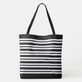 Trendige moderne Monogram, erste Schwarz-weiße Str Tasche (Rückseite)