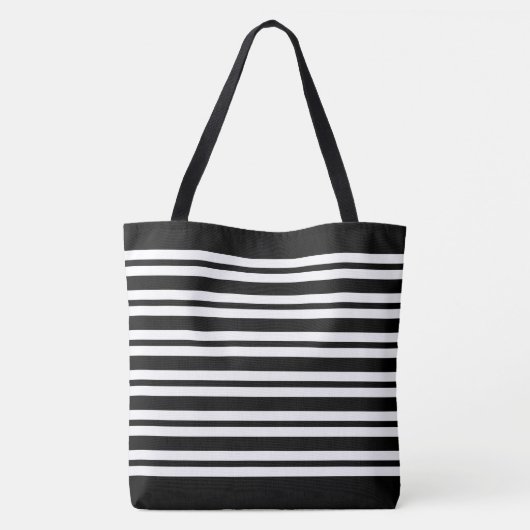 Trendige moderne Monogram, erste Schwarz-weiße Str Tasche (Rückseite)